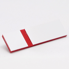 GRAVOGLAS 2 SURFACE HVIT BLANK-RØD 3,2 MM