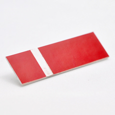 GRAVOFOIL RØD-HVIT 0,2 MM