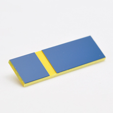 Azurblå-gul graveringsplate