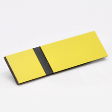 Gravoglas 2-plex 906 gul matt-sort 1,6mm